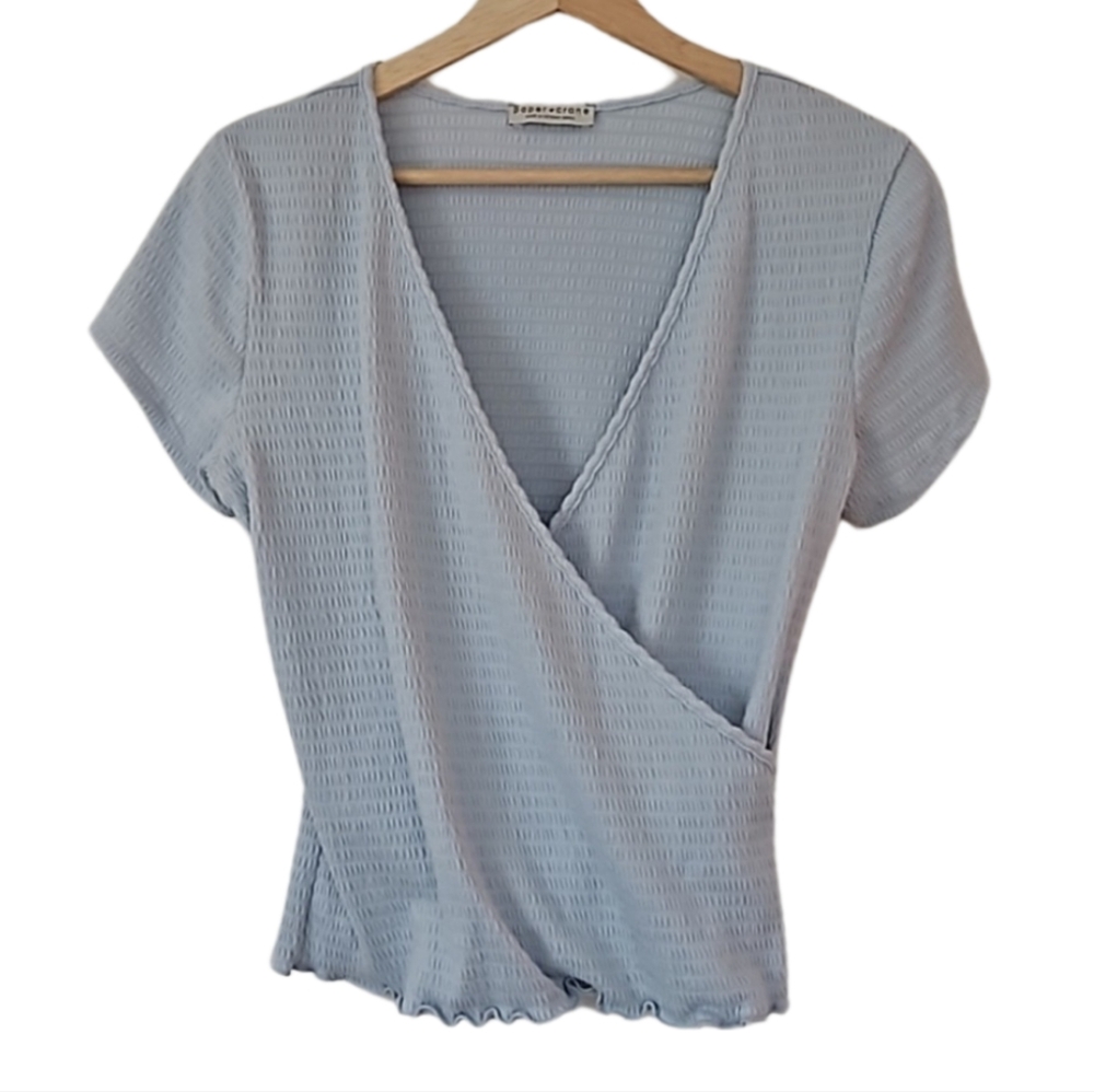Paper Crane Ruched V-Neck Tee